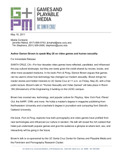 January XX, 2004 - Games and Playable Media @ UCSC