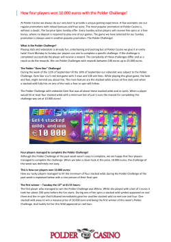 How four players won 10.000 euros with the Polder