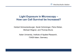 Light Exposure in Microscopy – How can Cell Survival be Increased