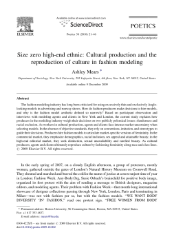 Size zero high-end ethnic: Cultural production and