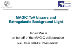 MAGIC TeV blazars and Extragalactic Background Light
