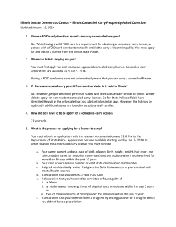 Illinois Concealed Carry Frequently Asked Questions