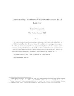 Approximating a Continuous Utility Function over a Set of