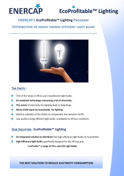 ENERCAP`s EcoProfitable&trade; Lighting Program