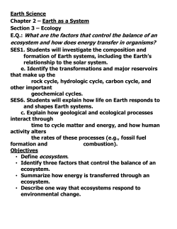 Chapter 2 &ndash; Earth as a System