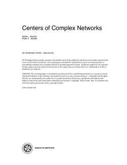 Centers of Complex Networks