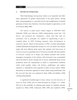 2. REVIEW OF LITERATURE Plant biotechnology