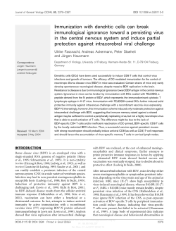 Immunization with dendritic cells can break immunological