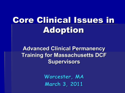 Clinical Issues in Adoption