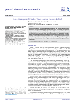 Anti-Cariogenic Effect of Five-Carbon Sugar: Xylitol