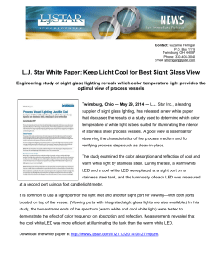L.J. Star White Paper: Keep Light Cool for Best Sight Glass View