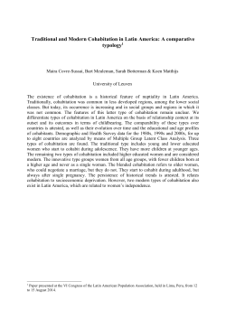 3 Traditional vs. modern types of cohabitation: an empirical hypothesis