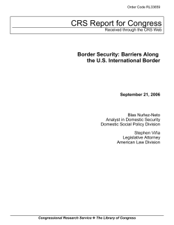 Border Security: Barriers Along the U.S. International Border