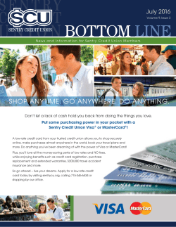 SENTRY CREDIT BOTTOm LINE