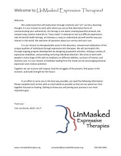Intake Packet - UnMasked Expressive Therapies