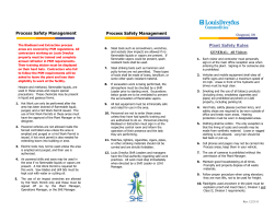 Plant Safety Rules Process Safety Management