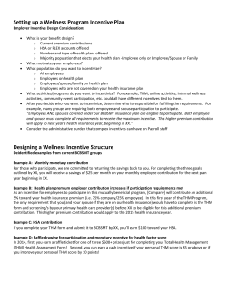 Setting up a Wellness Program Incentive Plan
