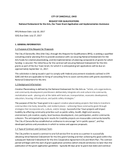 CITY OF ZANESVILLE, OHIO REQUEST FOR QUALIFICATIONS