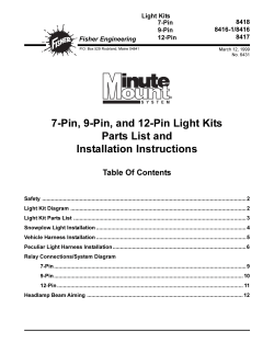 PL Light Kits Relay #8416/8416-1/8417/8418
