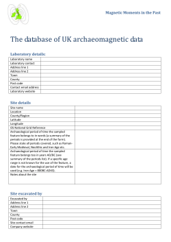 Archaeomagnetic data submission form