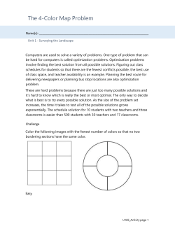 The 4-Color Map Problem Unit 1