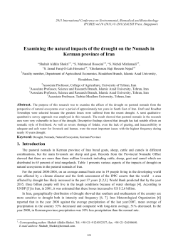 Examining the natural impacts of the drought on the