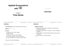 Applied Econometrics with Time Series