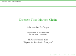 Discrete Time Markov Chain