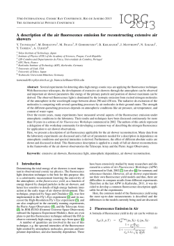 A description of the air fluorescence emission for
