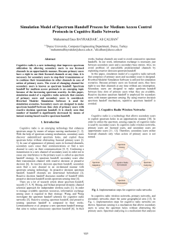 Simulation Model of Spectrum Handoff Process for Medium