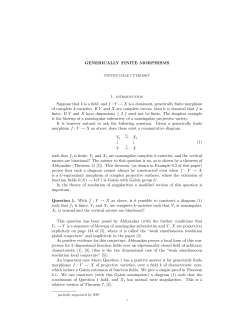 Generically finite Morphisms and simultaneous resolution of