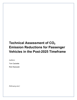 Technical Assessment of CO2 Emission Reductions for Passenger