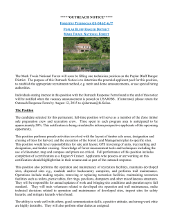 GS-0462-6/7 Forestry Technician Crew Leader (Timber Sale