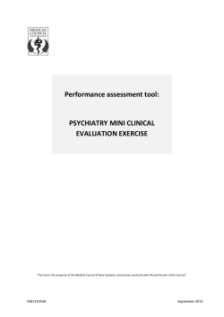 DOPS or Mini Clinical Evaluation Exercise - Psychiatry