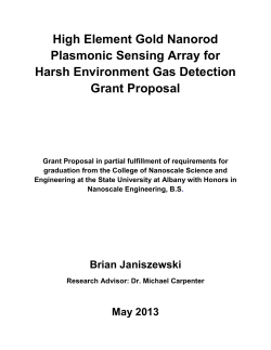 High Element Gold Nanorod Plasmonic Sensing Array for Harsh