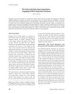 The UniversitySalesCup Competition - NIU