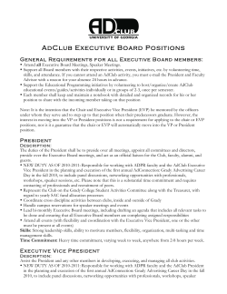 AdClub Executive Board Positions