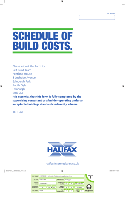 schedule of build costs.