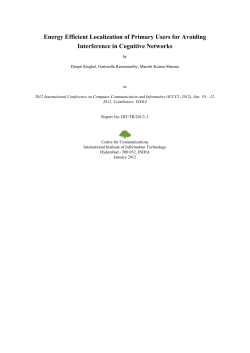 Energy Efficient Localization of Primary Users for