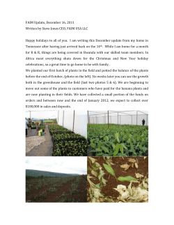 FAIM Update, December 16, 2011 Written by Steve Jones CEO