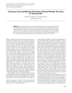 Consumer Use and Business Potential of Virtual Worlds: The Case