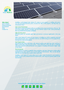 Harnessing the sun`s energy to power our future.