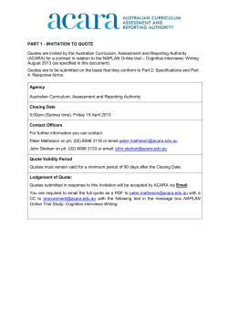 Appendix A: Cognitive Interview Protocols