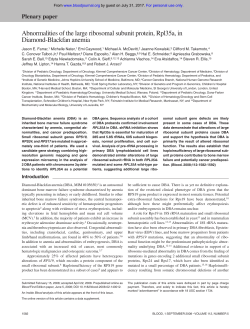 Abnormalities of the large ribosomal subunit protein