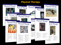 Presentation by Rebecca Craik, editor of Physical Therapy