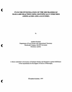 PY/GC/MS INVESTIGATION OF THE MECHANISM OF MAILLARD
