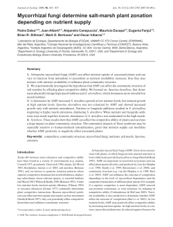 Mycorrhizal fungi determine salt-marsh plant