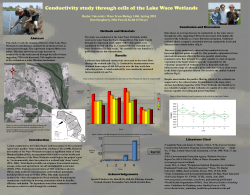 Conductivity study through cells of the Lake Waco