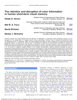 The retention and disruption of color information in human short
