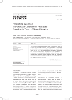 Predicting Intention to Purchase Counterfeit Products: Extending the